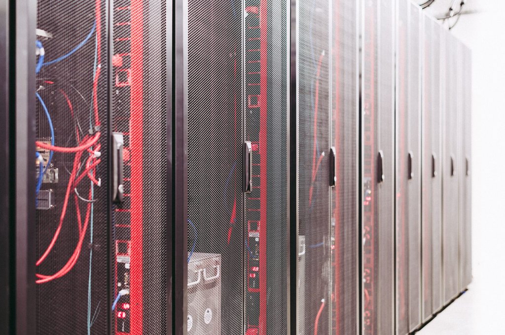 Server racks carrying the system your orders and invoices run through